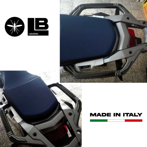 Coppia di Adesivi 3D protezione Maniglie Honda Africa Twin 1000 2018-2019 Silver 2