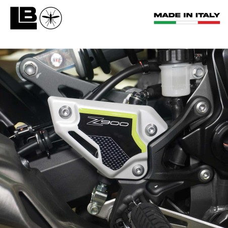 Adesivi 3D Battitacco pedane poggiapiedi moto compatibili con Kawasaki Z900