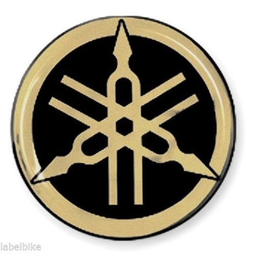 1 DIAPASON 3D RESIN ADHESIVE for YAMAHA SCOOTERS and MOTORCYCLES - 50 mm Black - GOLD