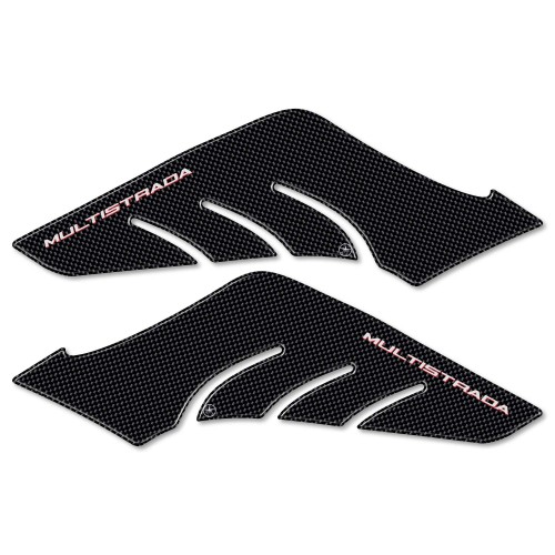 2 3D PEGATINAS DE CARBONO TANQUE PROTECTORES LATERALES DUCATI MULTISTRADA 1200 MOTO