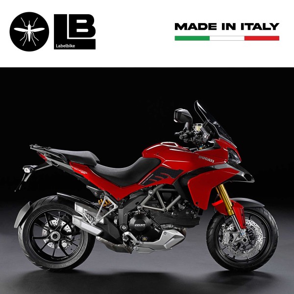 2 AUTOCOLLANTS 3D CARBONE RÉSERVOIR PROTECTEURS LATÉRAUX DUCATI MULTISTRADA 1200 MOTO