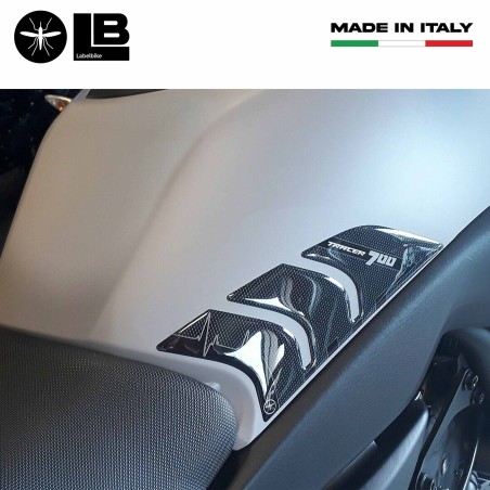 2 autocollants 3D protections latérales de réservoir moto compatibles Yamaha Tracer 700