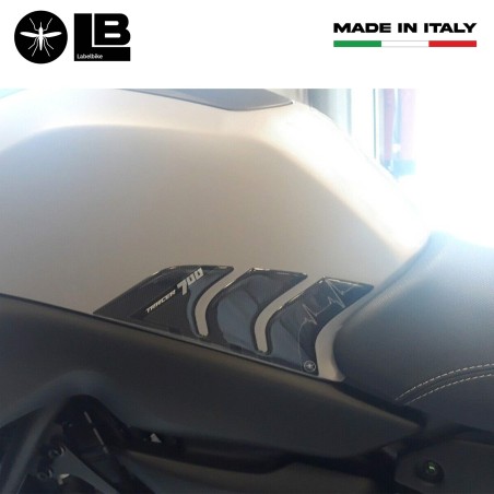 2 pegatinas 3D protectores laterales depósito moto compatible Yamaha Tracer 700