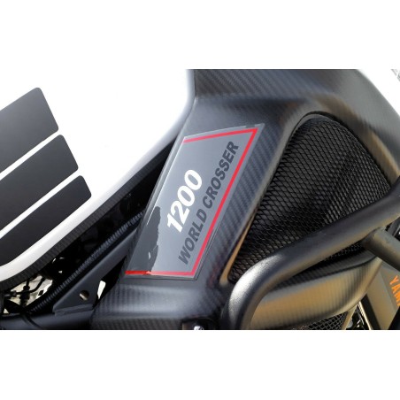 2 autocollants 3D gel SIDE DEFLECTOR pour MOTO compatible Yamaha SUPER TENERE