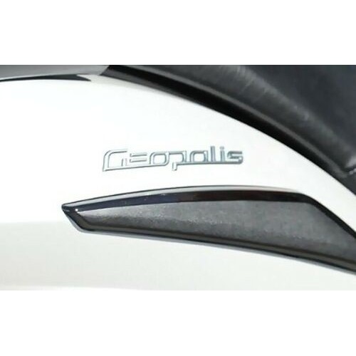 2 ACOPLAMIENTOS 3D GEL plata GEOPOLIS para scooters compatibles PEUGEOT 2