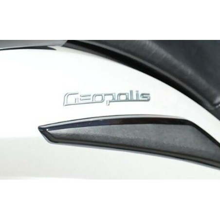 2 ACOPLAMIENTOS 3D GEL plata GEOPOLIS para scooters compatibles PEUGEOT
