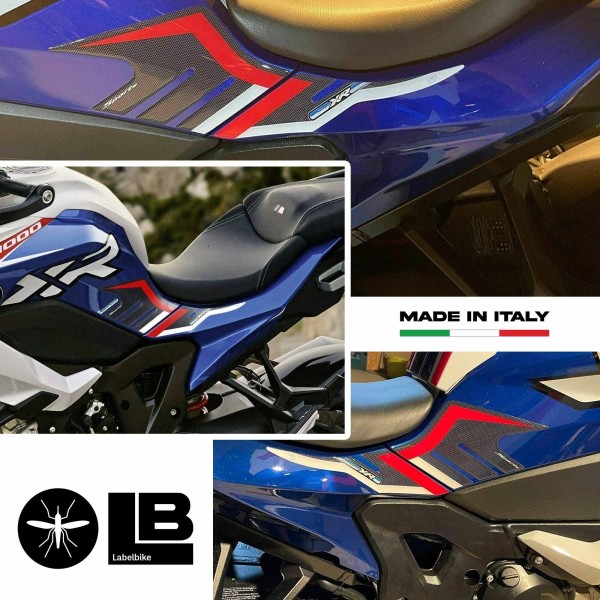 2 adesivi gel 3D laterali serbatoio moto compatibili BMW S1000XR sport 2020-2021