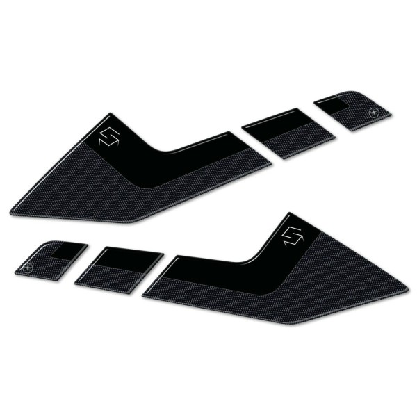 2 pegatinas de gel 3D DEFLECTOR PROTECCIONES para motos compatibles SUZUKI V-STROM 1050