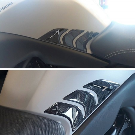 2 autocollants gel 3D protecteurs de réservoir de moto compatibles Yamaha Tracer 7 à partir de 2021