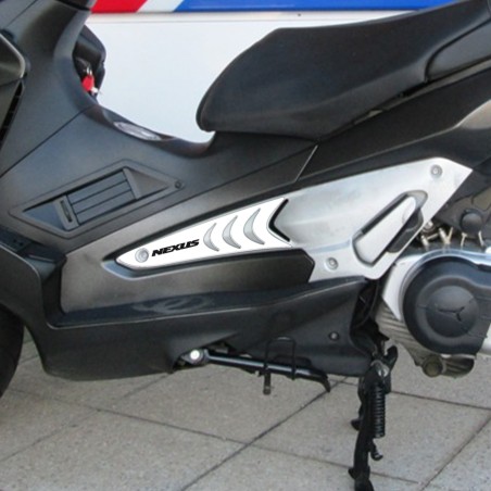 2 autocollants en résine pour repose-pieds compatibles avec Gilera Nexus 300-500