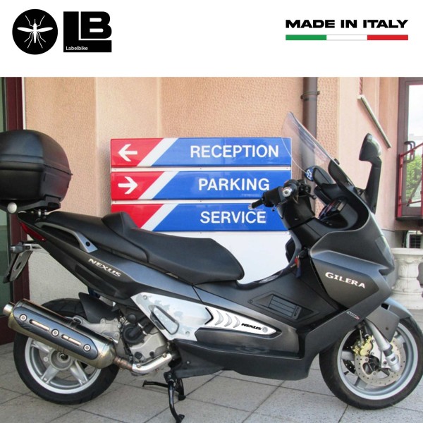 2 Adesivi In Resina Gel Protezioni Pedana Compatibili Per Gilera Nexus 300-500