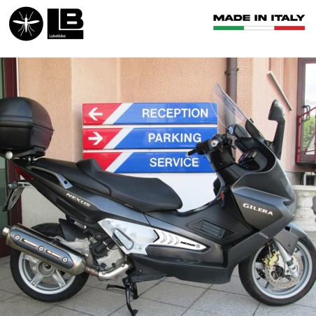 2 Harz Gel Fußrastenaufkleber Kompatibel für Gilera Nexus 300-500