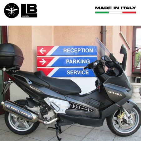 2 Harz Gel Fußrastenaufkleber Kompatibel für Gilera Nexus 300-500