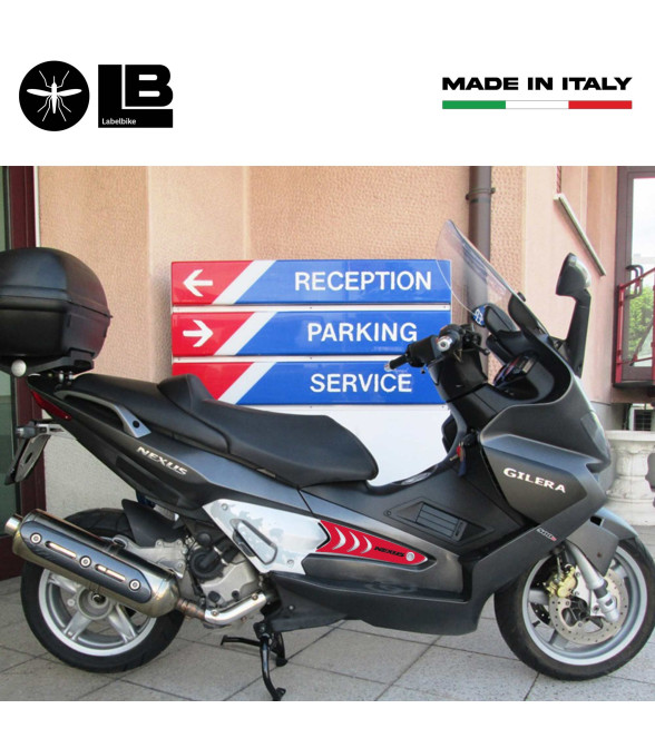 2 Harz Gel Fußrastenaufkleber Kompatibel für Gilera Nexus 300-500