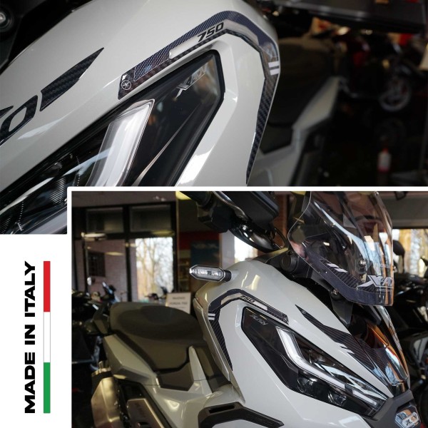 2 Adesivi 3D Protezione Spigoli Carene Moto Compatibili Honda X-Adv 2021-2024