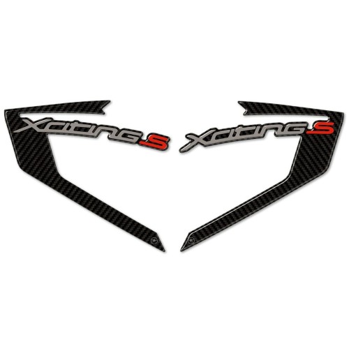 2 3D Resin Bumper Stickers compatible for kymco XCITING S 400 2018-2023 2