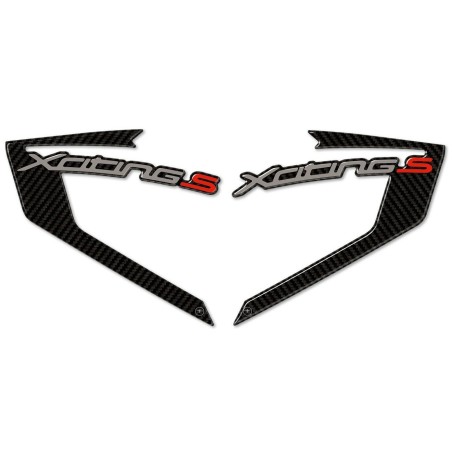 2 autocollants de pare-chocs en résine 3D compatibles pour kymco XCITING S 400 2018-2023