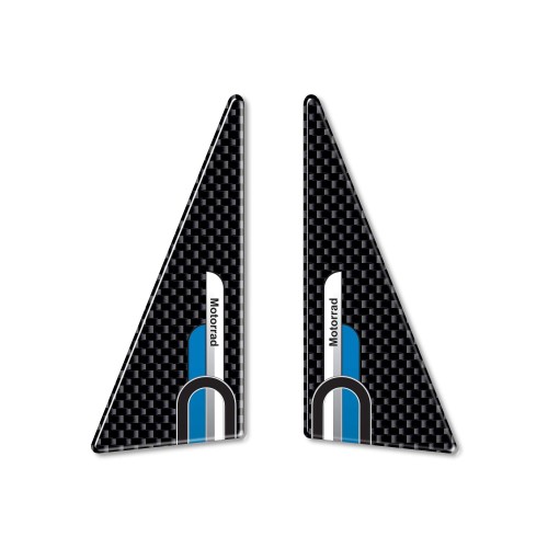 2 3D RESIN SIDE PROTECTION CARBON SIDE ADHESIVES for BMW MOTORCYCLE ¡Nuevo!