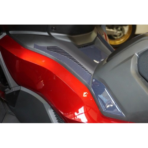 2 autocollants 3D en résine gel pour repose-pieds de scooter compatibles Honda Forza 750