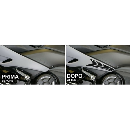 2 3D GEL PASSAGIER FUSSSCHUTZ ADHESIVES kompatibel YAMAHA TMAX 560 2020