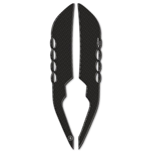 2 ADESIVI RESINA 3D PROTEZIONE MANIGLIE PASSEGGERO TMAX YAMAHA T MAX 500 2008-16 Carbon 2