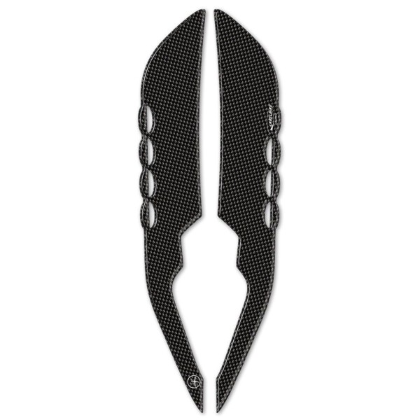 2 3D RESIN ADHESIVE PROTECTION HANDLE PADS TMAX YAMAHA T MAX 500 2008-16 Carbon