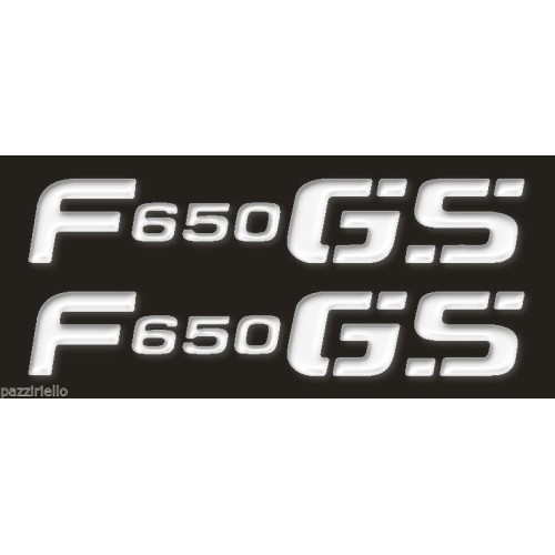 2 RESIN ADHESIVE-STICKERS WRITING F650 GS compatible avec BMW F 650 GS MOTORBIKE