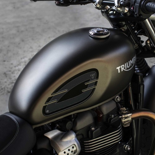 2 Protezioni 3D Ginocchia Serbatoio Moto Compatibili con Triumph Street Twin-Cup