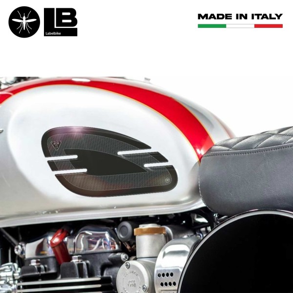 2 Protezioni 3D Ginocchia Serbatoio Moto Compatibili con Triumph Street Twin-Cup