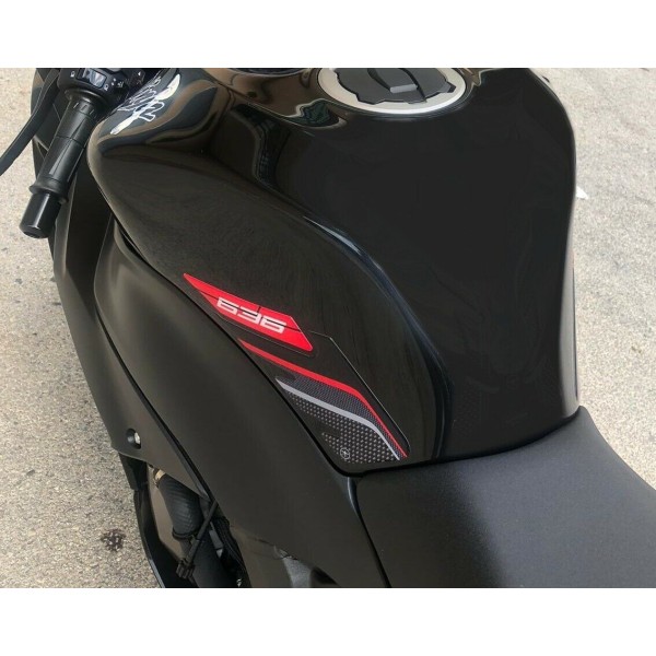 2 3D gel side tank protectors motorbike compatible Kawasaki ZX-6R ninja 636