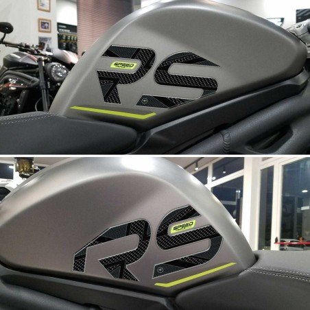 2 protezioni gel 3D lati serbatoio moto compatibili Triumph Speed Triple 1200 RS