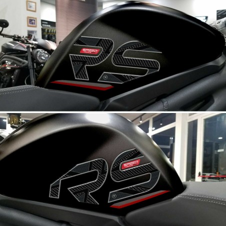 2 protezioni gel 3D lati serbatoio moto compatibili Triumph Speed Triple 1200 RS