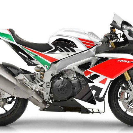 2 PROTEZIONI LATERALI in RESINA gel 3D compatibili per MOTO APRILIA RSV4 carbon