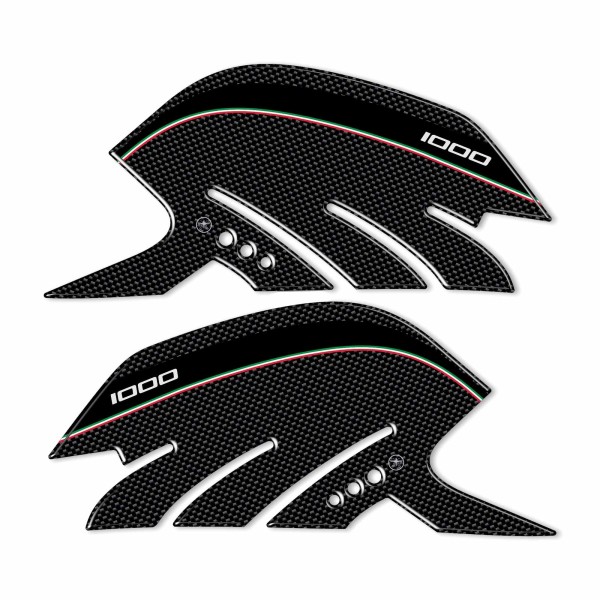 2 PROTECCIONES LATERALES en gel 3D RESINA compatible para MOTO APRILIA RSV4 carbono