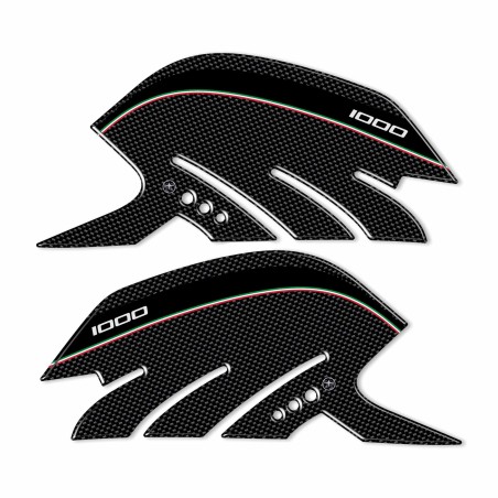 2 PROTECTIONS LATÉRALES en gel RESINE 3D compatibles avec MOTO APRILIA RSV4 carbon