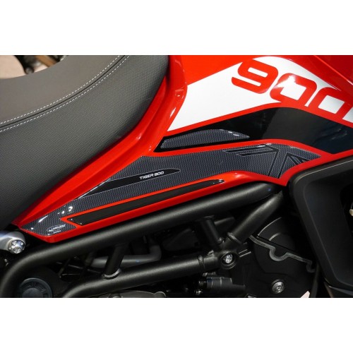 2 protezioni laterali serbatoio moto in gel 3D compatibili Triumph Tiger 900 GT