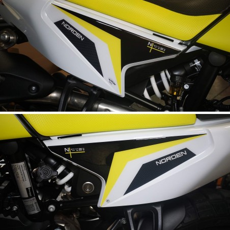 Adesivi 3D Fianchi laterali coda compatibili con Husqvarna Norden 901
