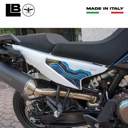 Adesivi 3D Fianchi laterali coda moto compatibili con Husqvarna Norden 901 2023