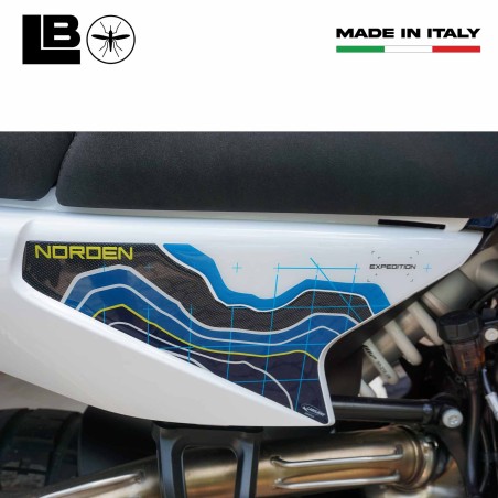 Adesivi 3D Fianchi laterali coda moto compatibili con Husqvarna Norden 901 2023