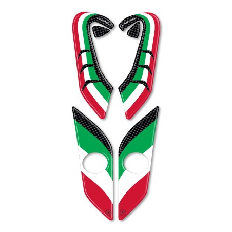 Kleber 3D Italien Protektoren kompatibel für Motorrad Ducati Hypermotard Hyperstrada