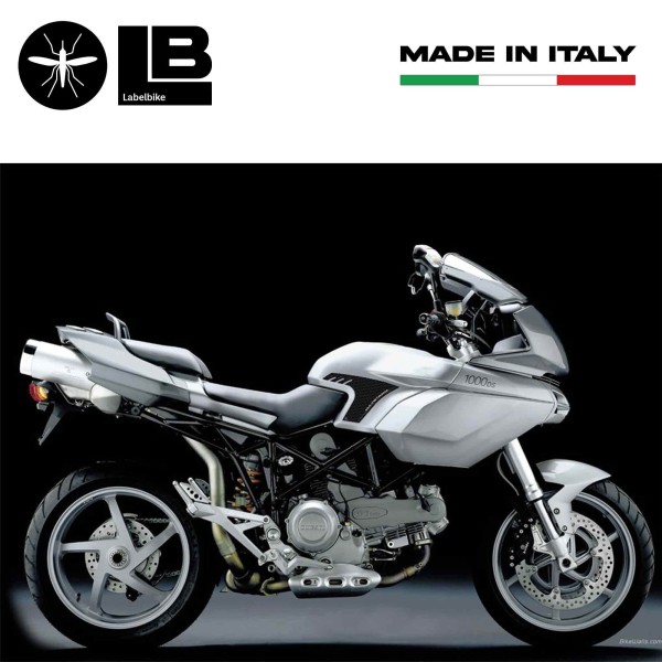 2 PROTECTIONS DE RÉSERVOIR EN CARBONE 3D ADHESIVES pour MOTOCYCLE DUCATI MULTISTRADA 1000-1100