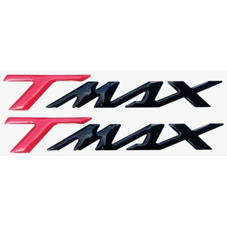 2 ADESIVI-STICKERS RESINA 3D SCRITTA TMAX 500-530-560 per SCOOTER MOTO YAMAHA