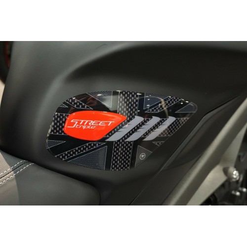 2 Triumph Street Triple 2013-2021 compatible moto 3D protecteurs de réservoir latéral