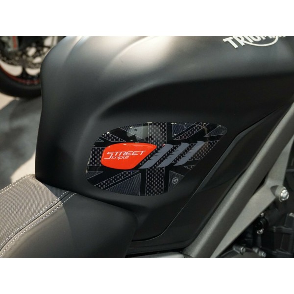 2 Triumph Street Triple 2013-2021 compatible moto 3D protecteurs de réservoir latéral
