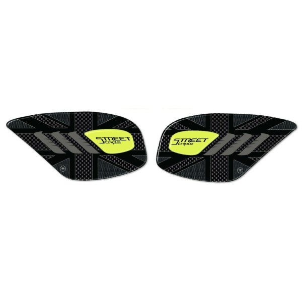 2 Protectores laterales depósito 3D moto compatible Triumph Street Triple 2013-2021.
