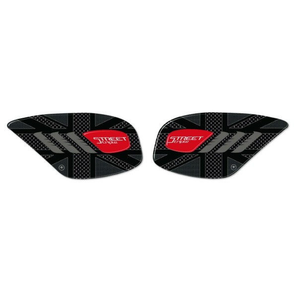2 Protectores laterales depósito 3D moto compatible Triumph Street Triple 2013-2021.