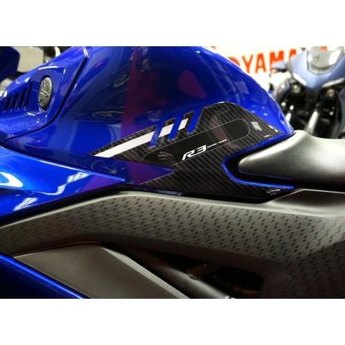 2 3D Gel Side Protectors for Motorcycle Tank compatible Yamaha R3 2019-2025 2