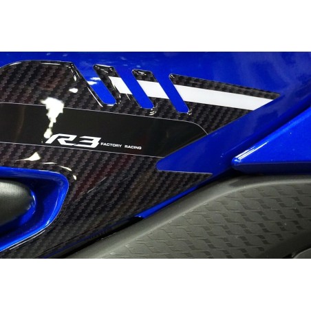2 Protectores laterales de gel 3D para depósito de moto compatibles Yamaha R3 2019-2025