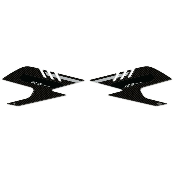 2 Protections latérales en gel 3D pour le réservoir de la moto compatible Yamaha R3 2019-2025.