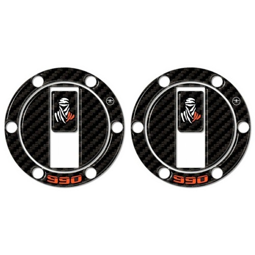 2 PROTEZIONI TAPPI SERBATOIO in gel 3D per MOTO compatibili KTM 990 ADVENTURE  2